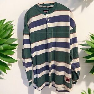 VINTAGE AMERICAN EAGLE Sport Rugby Shirt Striped Men’s Size XL FAST SHIPPING